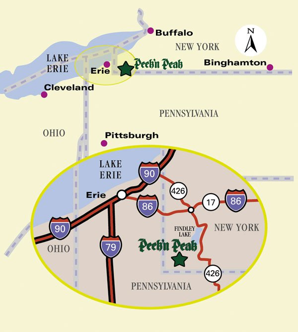 Peek'n Peak map