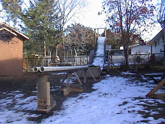 My backyard setup - 17 ft flat rail