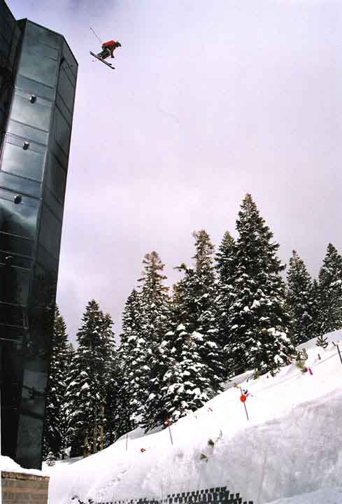 Gunnar jumping off the resort at squaw