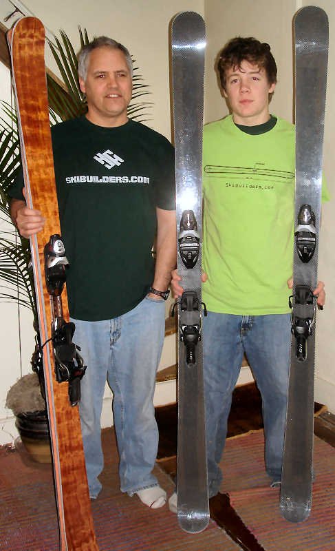 Tom and Cal's New Homemade Skis