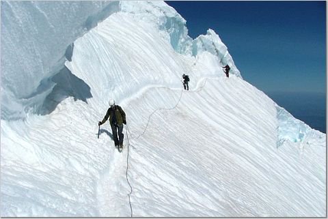 Traversing Emmons Glacier