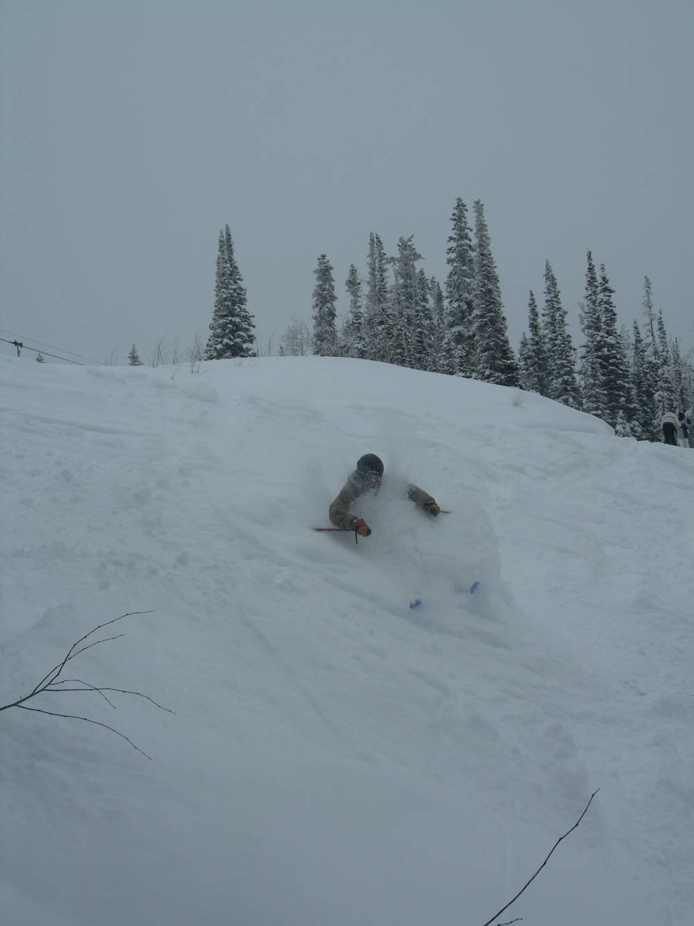 Troy skiing lots of fresh