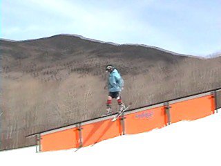 Skiing in shorts?