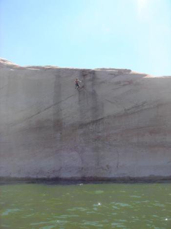 Friend Dropping Huge Cliff