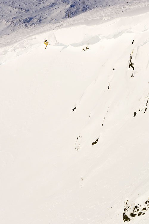 Dropping into the white...