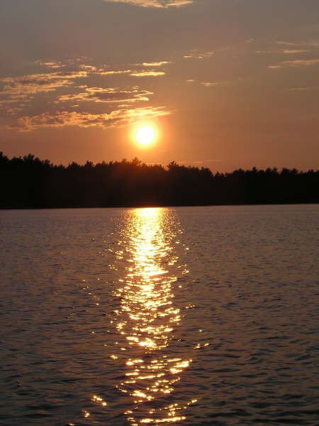 Sunset at Grundy Lake