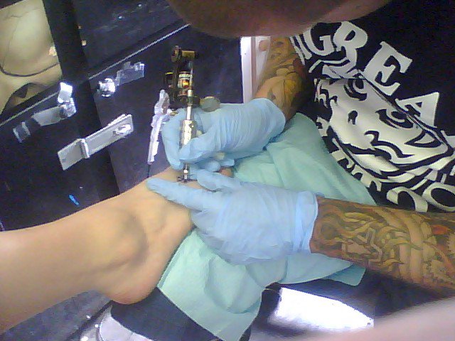 Gettin' my new tat