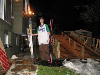 Backyard session with snow