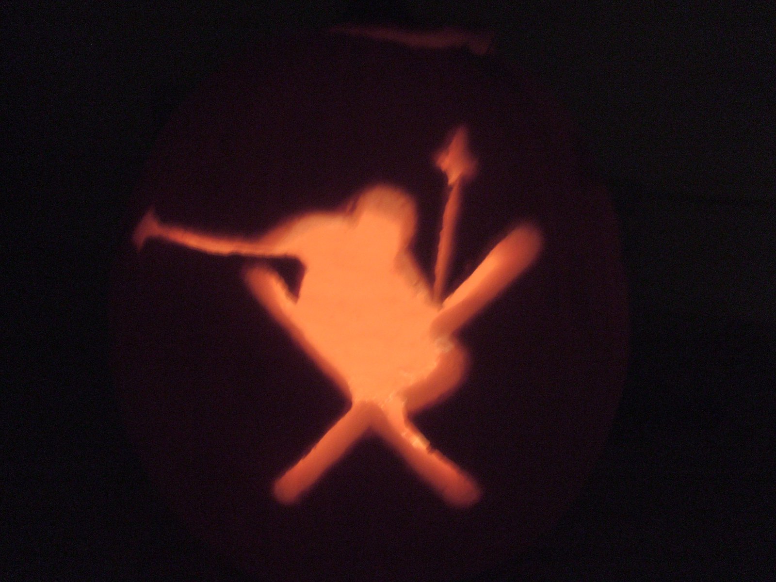 Skier Pumpkin