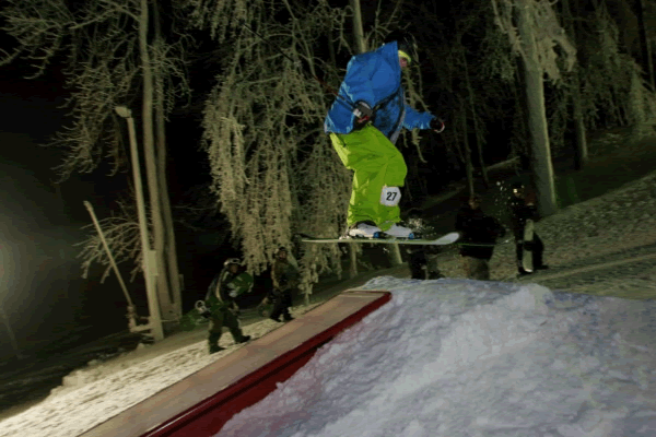 270/450? on @ Belleayre Nov. 24 Rail Jam