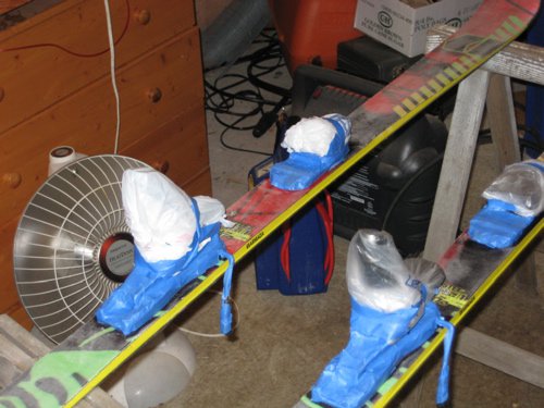 Skis before i painted them