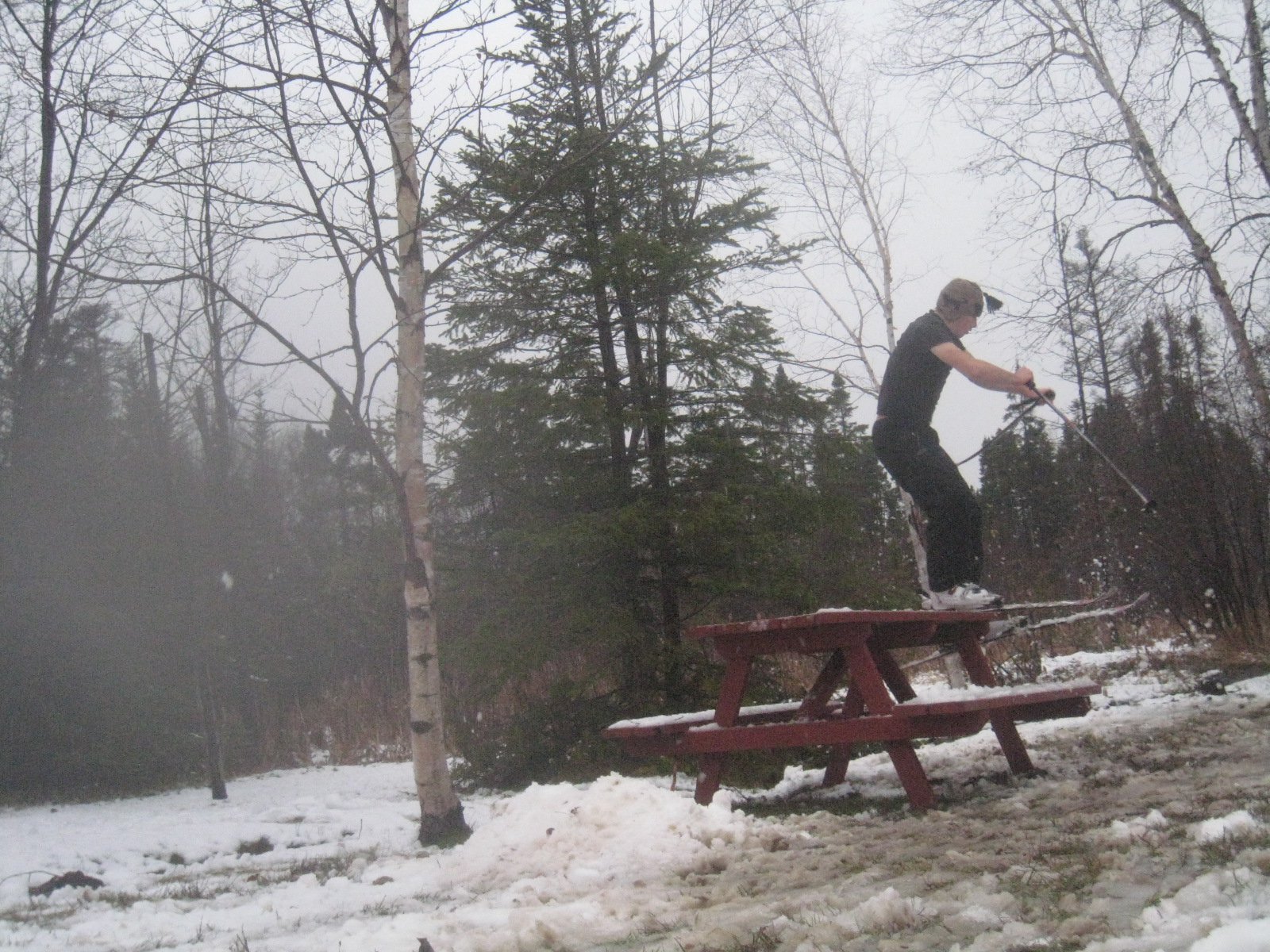 Different angle of picnic table