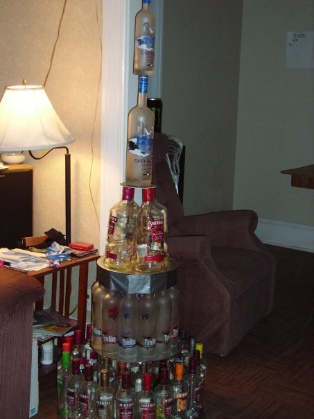 Vodka Christmas tree