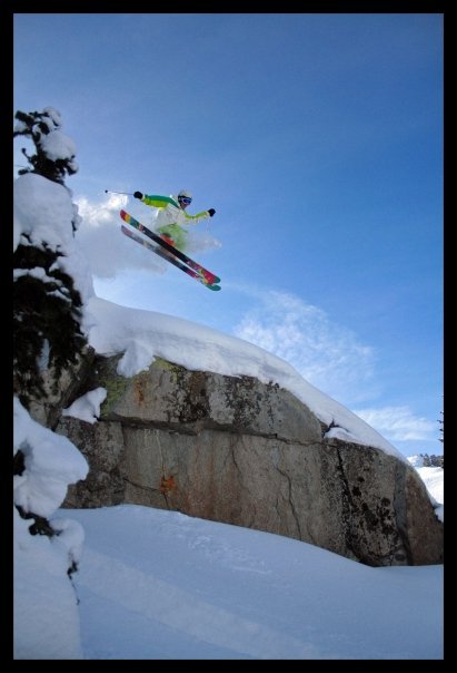 Huge Shifty off cliff at Alta