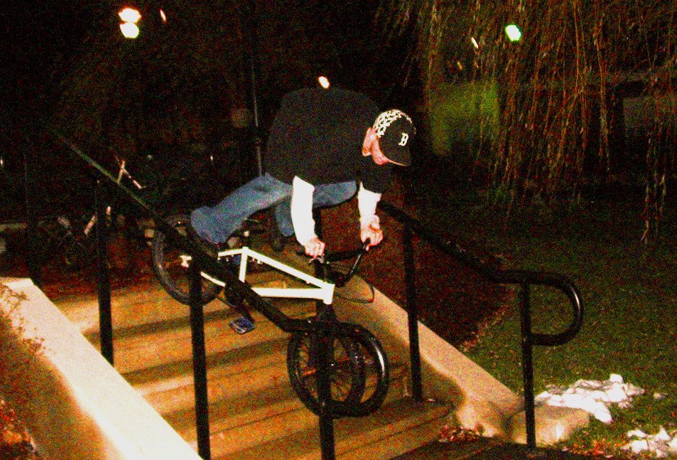 Kyle Falling down stairs, (grainy)