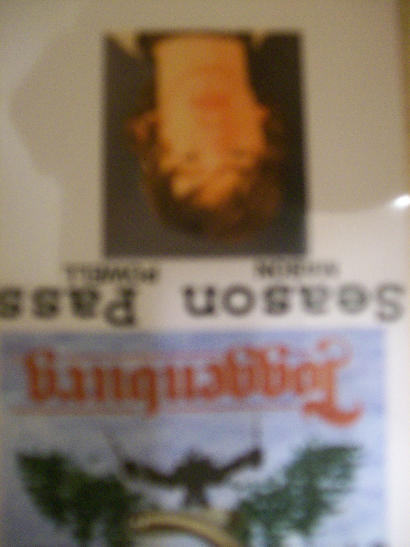 Little blurry and a little upside down but thats my season pass.