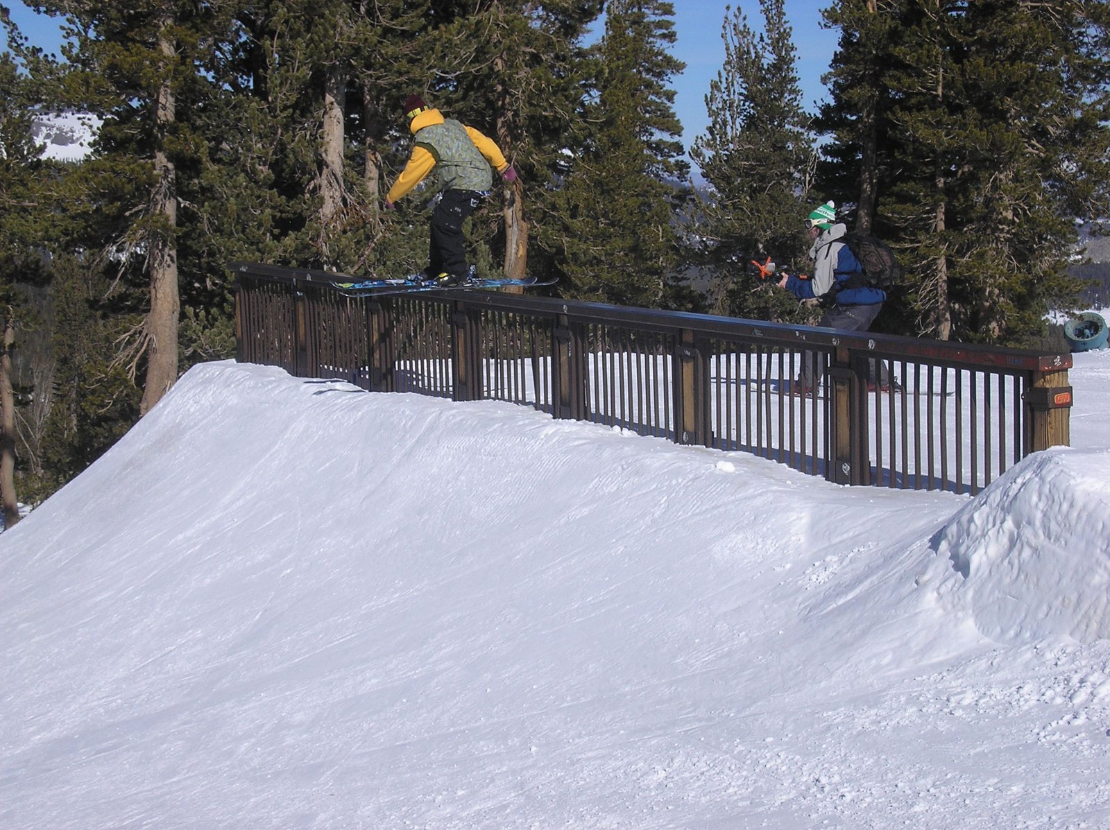 Garrett Russell on the banister rail