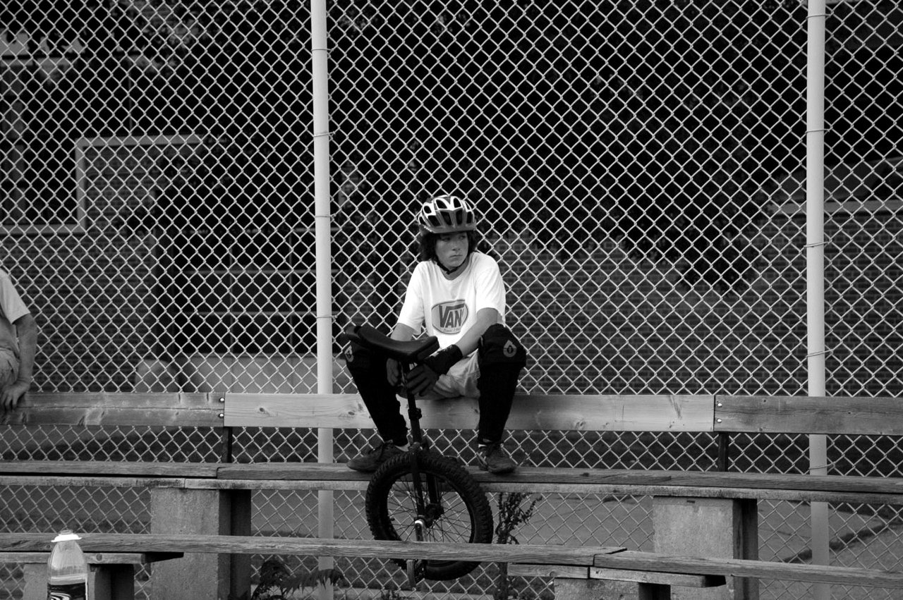 At unicycle track in toronto