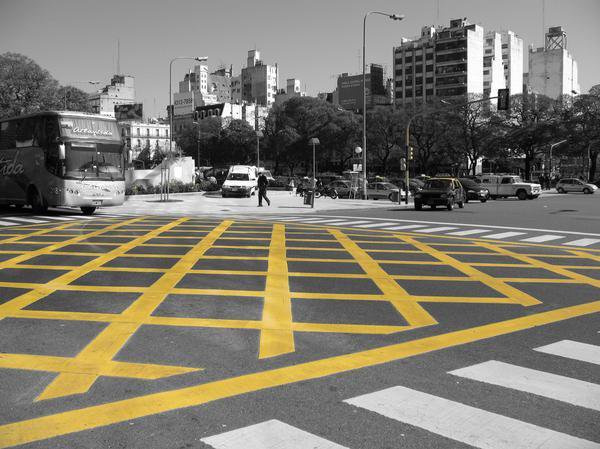 Intersection in Buenos Aires.