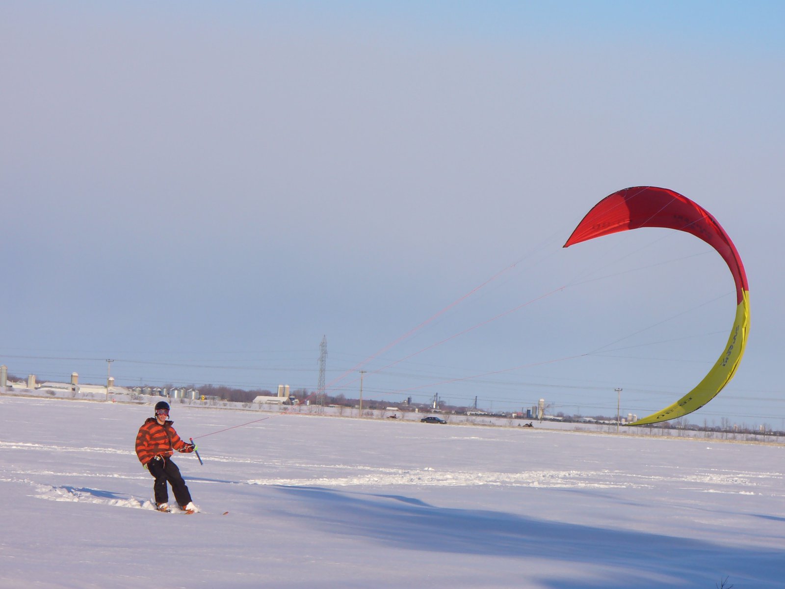 Kite skiing