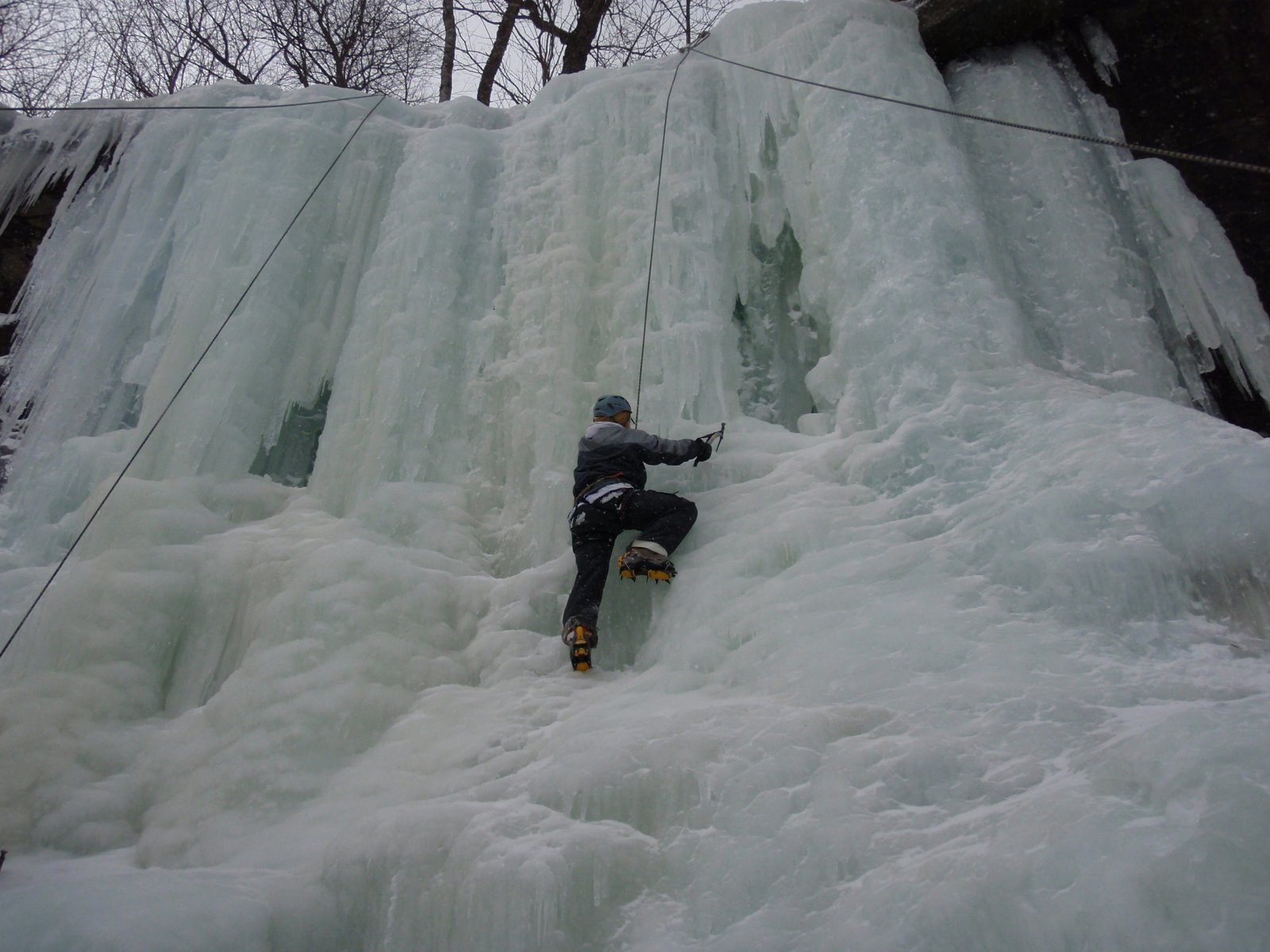 Iceee climbing is intense like camping.