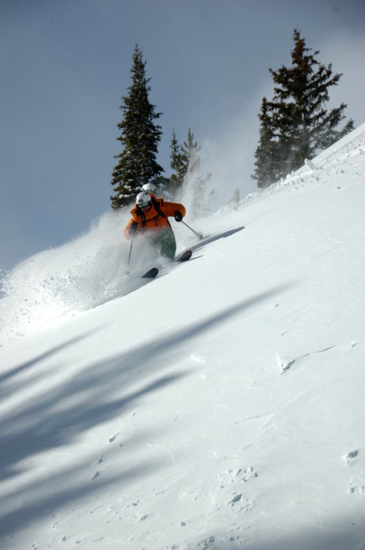 Slaying an open face outside Peak 10