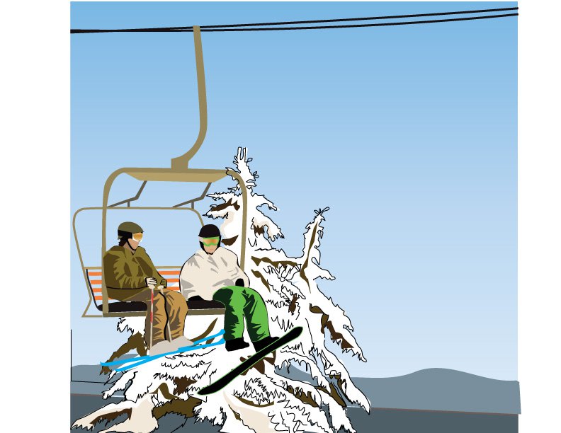 Chairlift illustration
