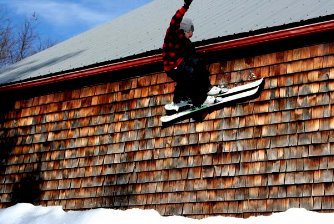 Doing some skiing in my backyard