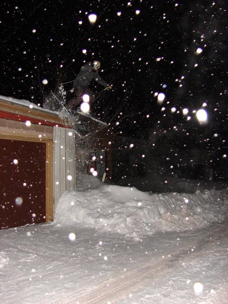 Garage snow,jump off it