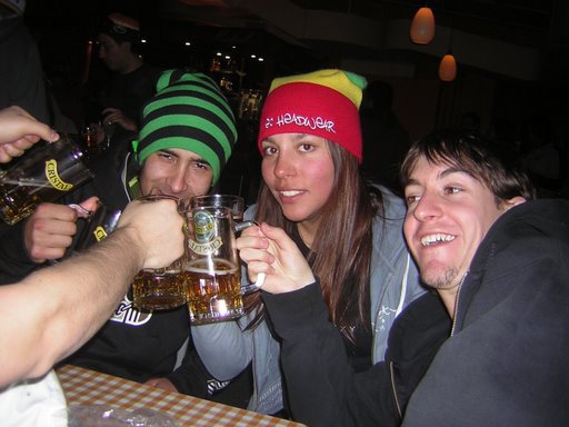 Beers after skiing