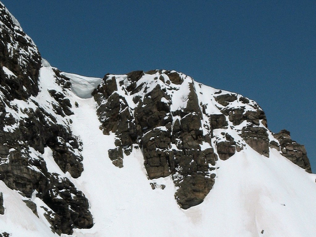 STEEP skiing off Super Star Couloir