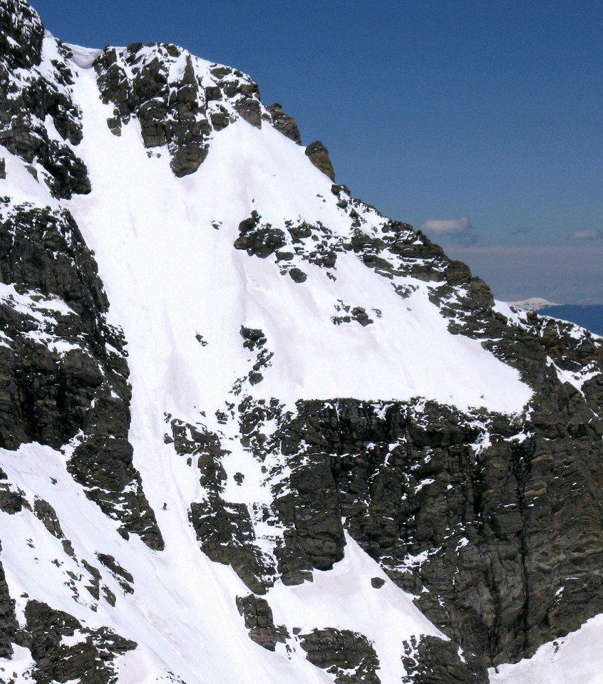 STEEP skiing off Super Star Couloir