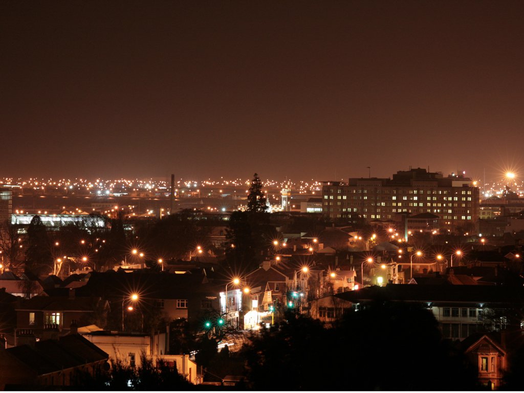 North Dunedin at night