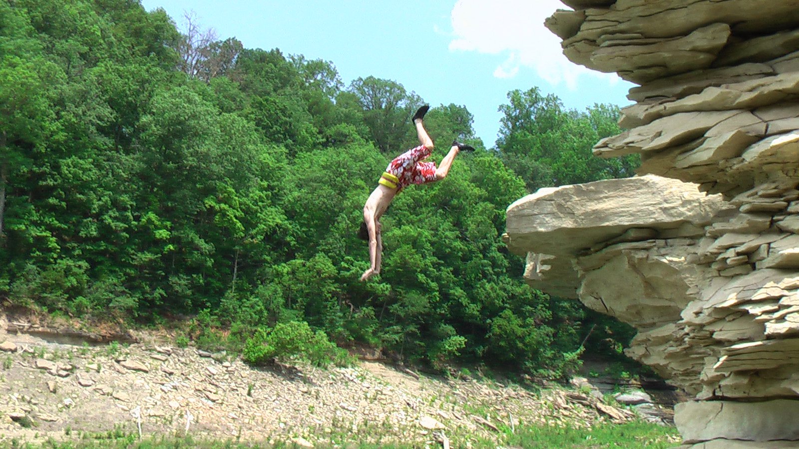 Superman Frontflip off a Cliff