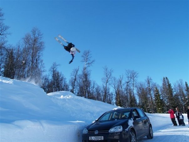 Rodeo over a car