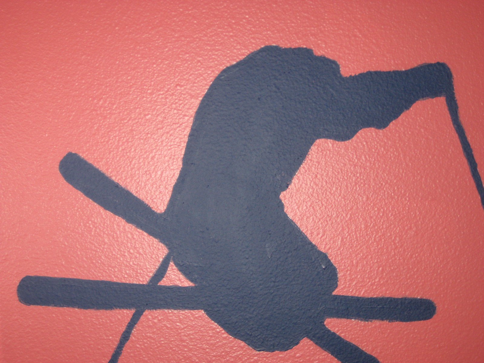 Skier on my wall