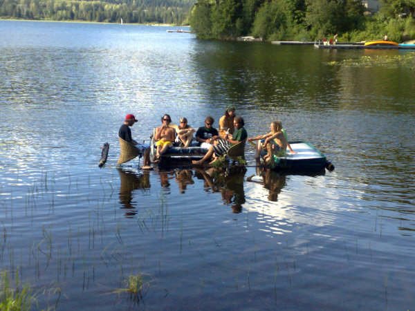 The Momentum Crew on the party bardge