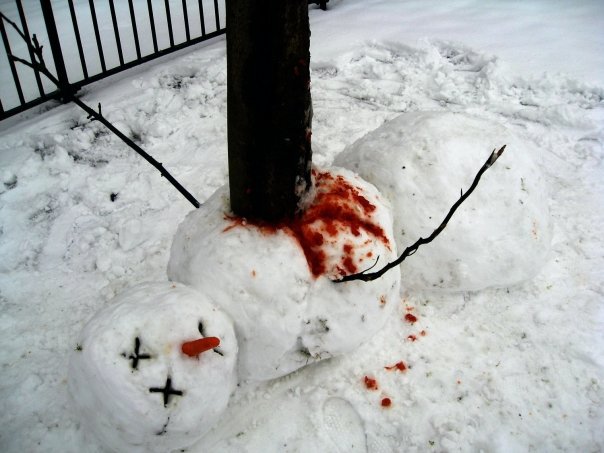 Dead snowman