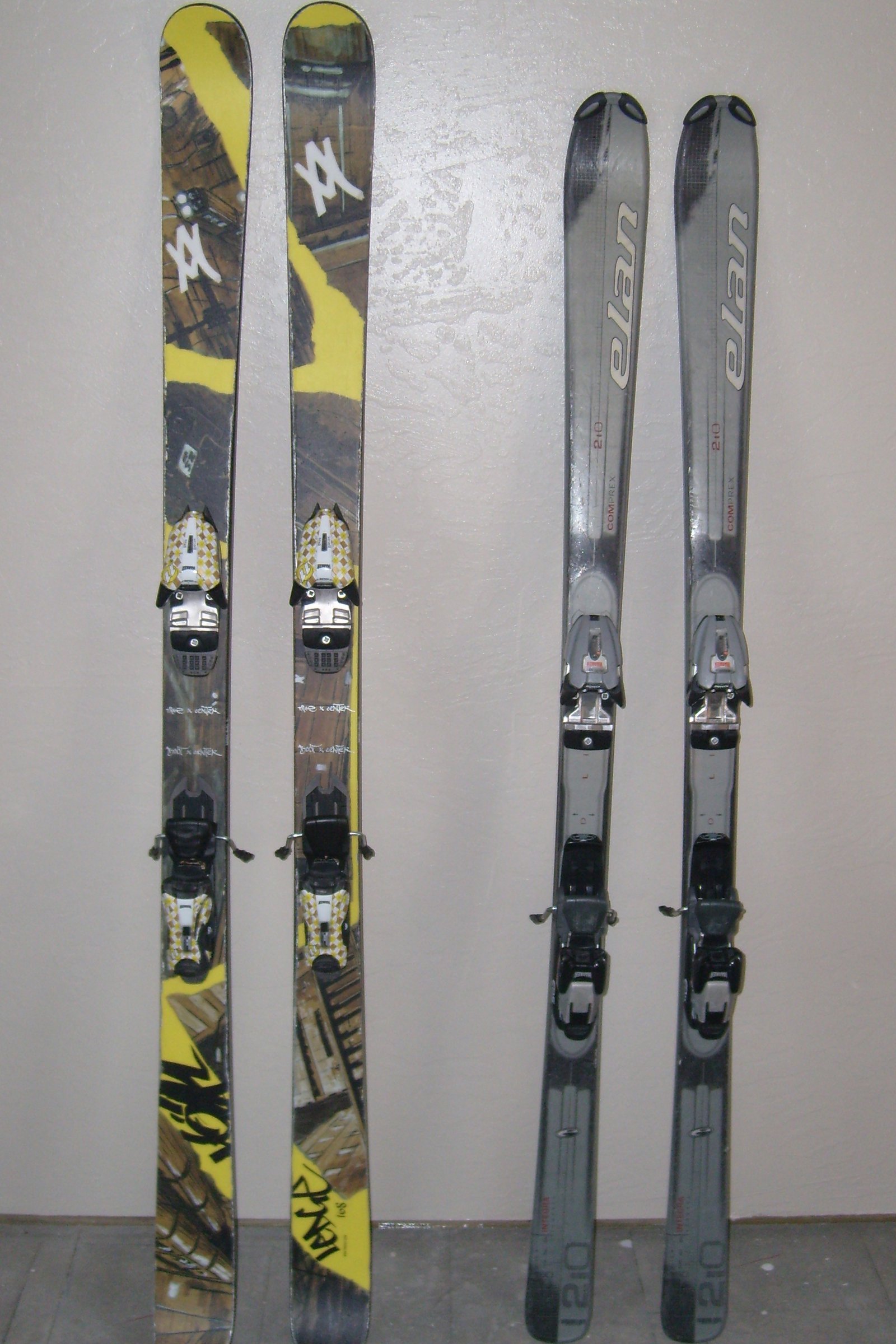 New & old skis