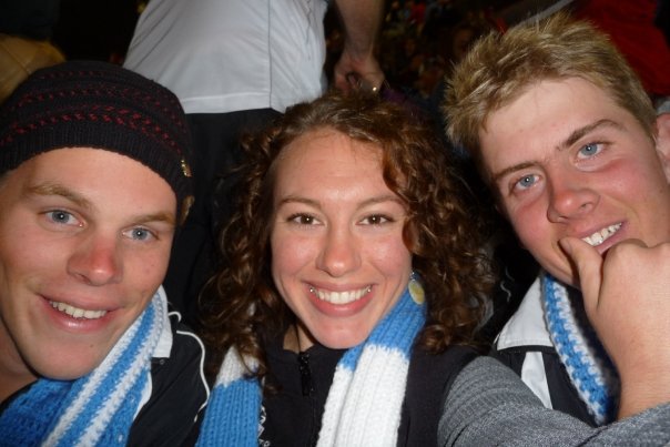 Me with beanie on julie and jason at closing ceremony