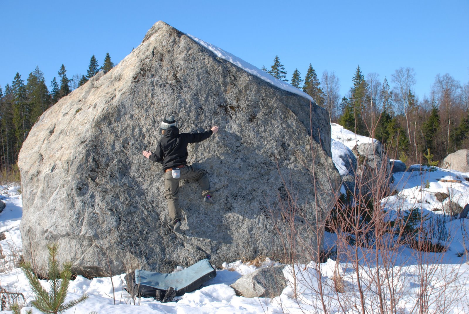 Bouldering on a sunny day