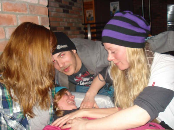 Dogpile in the bar in Norway XO's or EDGE bar