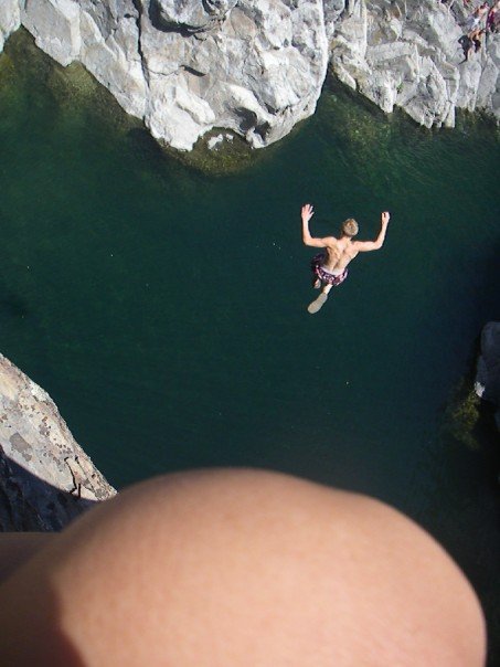 Rest of 80 foot cliff jump