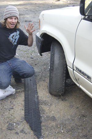 Blown tire