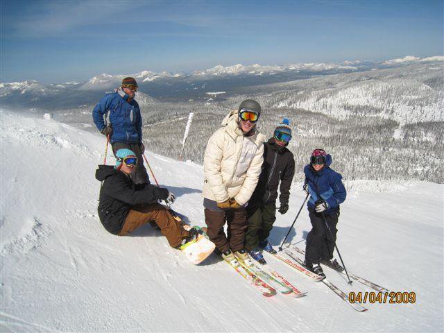 Family day of skiing