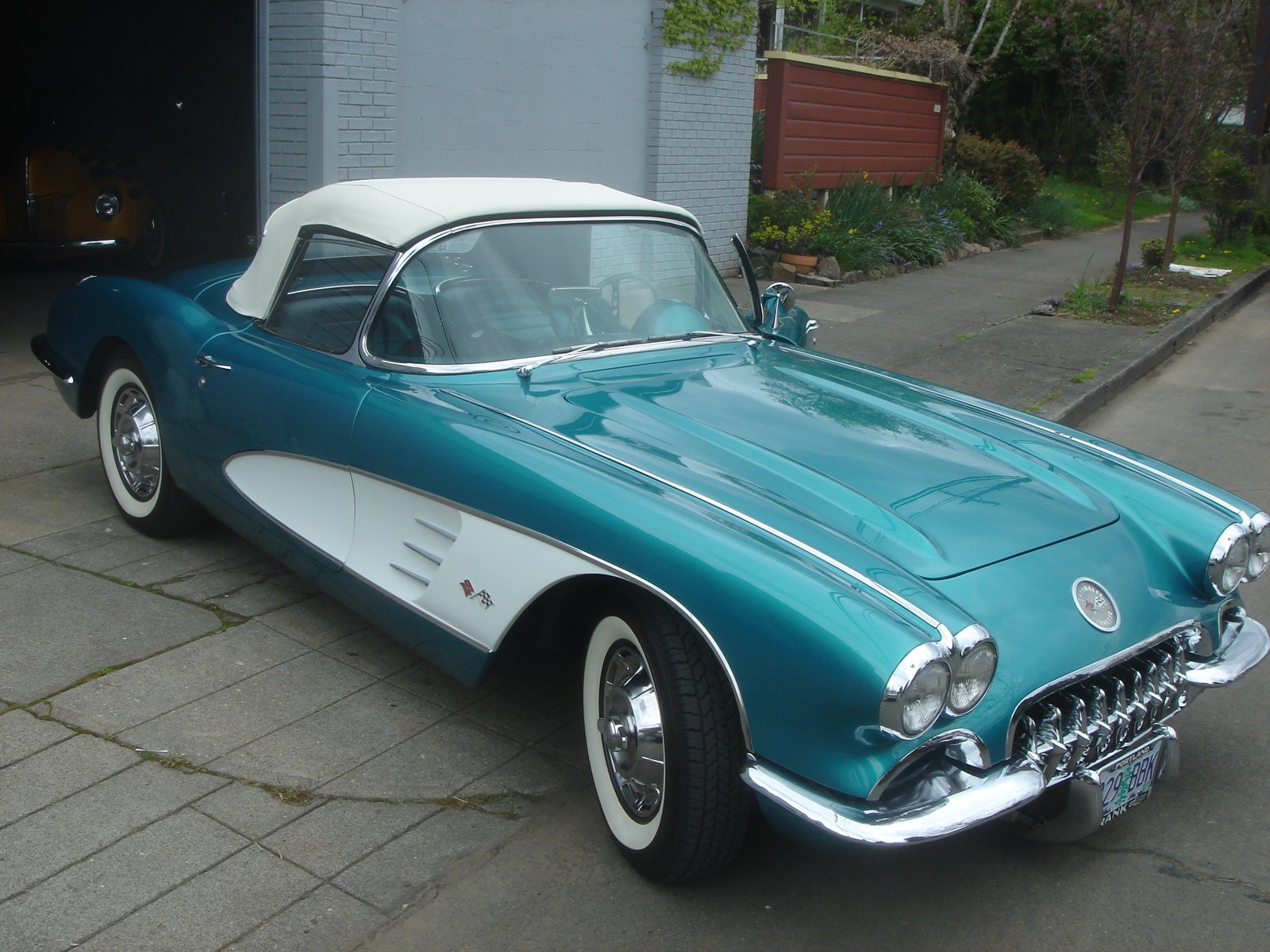 1959 Corvette at the garage