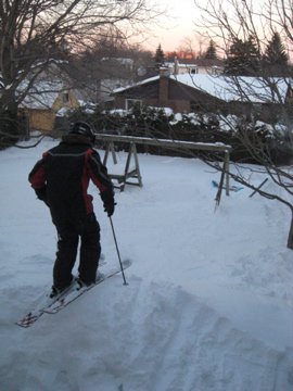 Backyard skiing