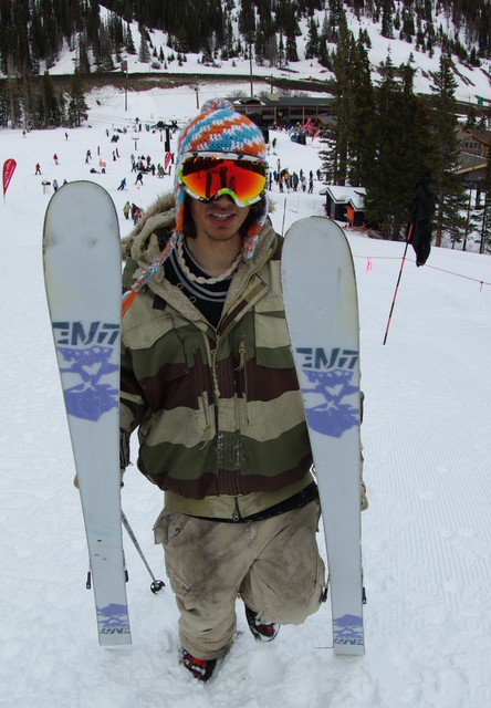 Even his Skis are Dirty