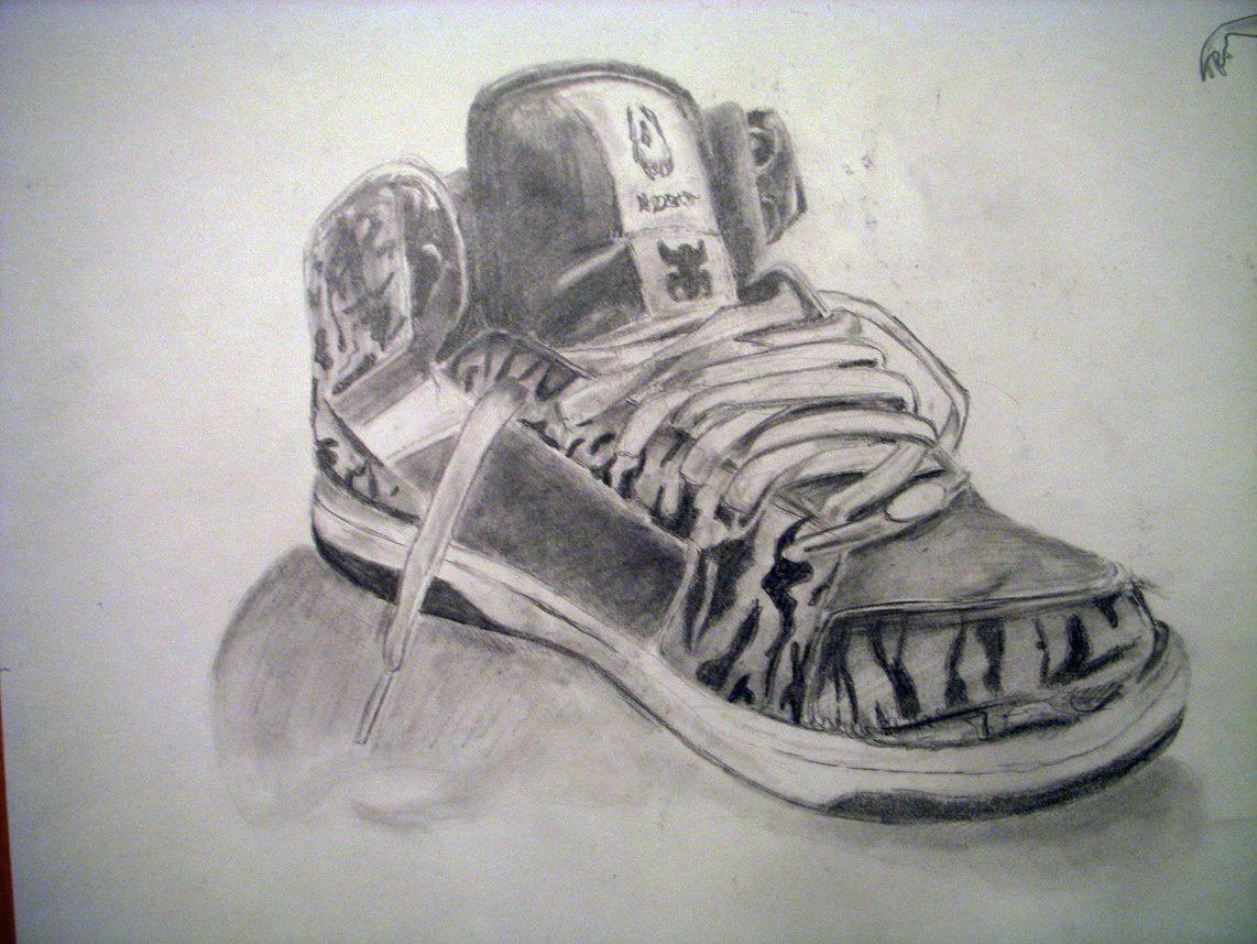 Broken shoe drawing