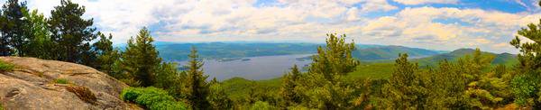 Pano, overlooking lake george